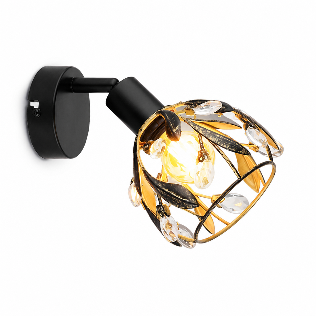 Modern Gold Crystal Wall Sconce