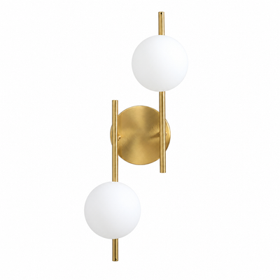 Modern Gold Glass Globe Wall Sconce