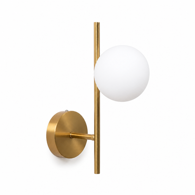 Modern Gold Glass Globe Wall Sconce