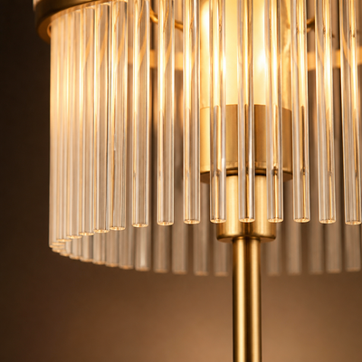 Modern Gold Glass Rods Table Lamp