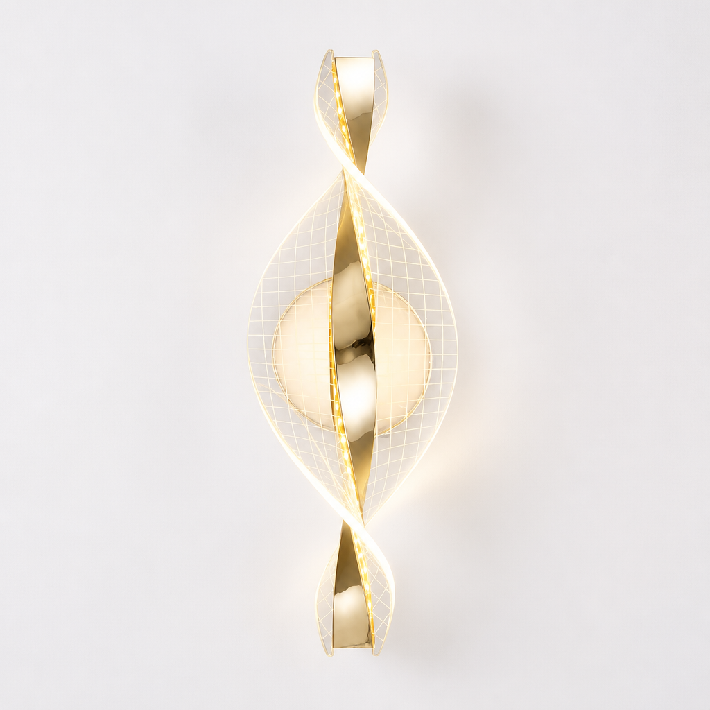 Modern Gold LED Snowflake Wall Sconce