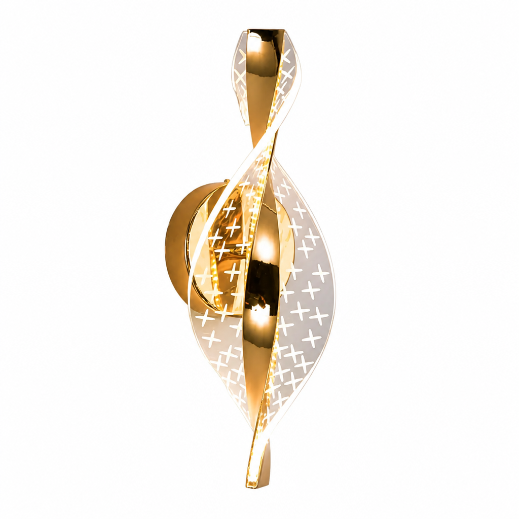Modern Gold LED Snowflake Wall Sconce