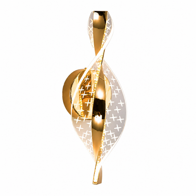 Modern Gold LED Snowflake Wall Sconce