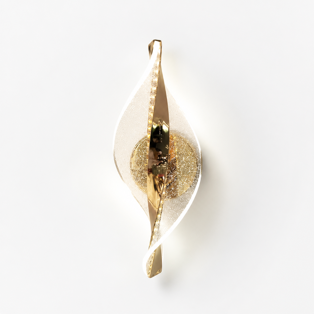 Modern Gold LED Snowflake Wall Sconce