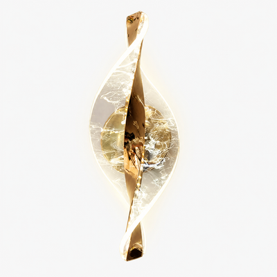 Modern Gold LED Snowflake Wall Sconce