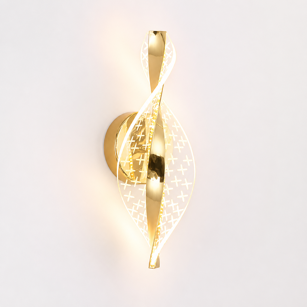 Modern Gold LED Snowflake Wall Sconce