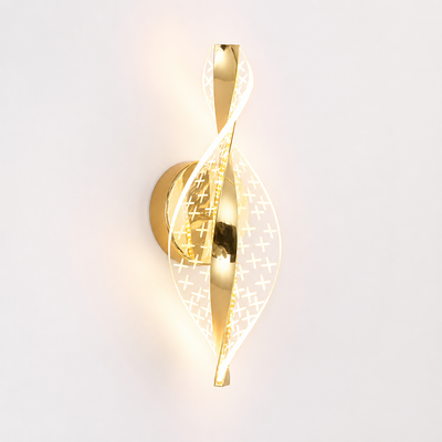 Modern Gold LED Snowflake Wall Sconce