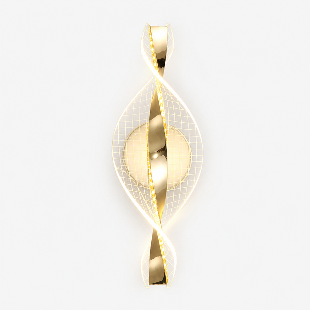 Modern Gold LED Snowflake Wall Sconce