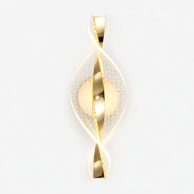 Modern Gold LED Snowflake Wall Sconce