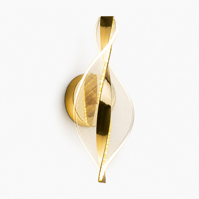 Modern Gold LED Snowflake Wall Sconce