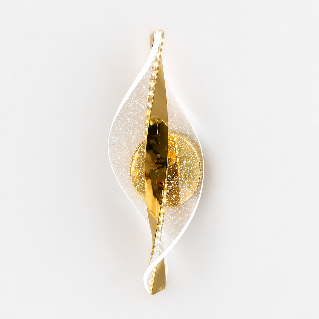 Modern Gold LED Snowflake Wall Sconce