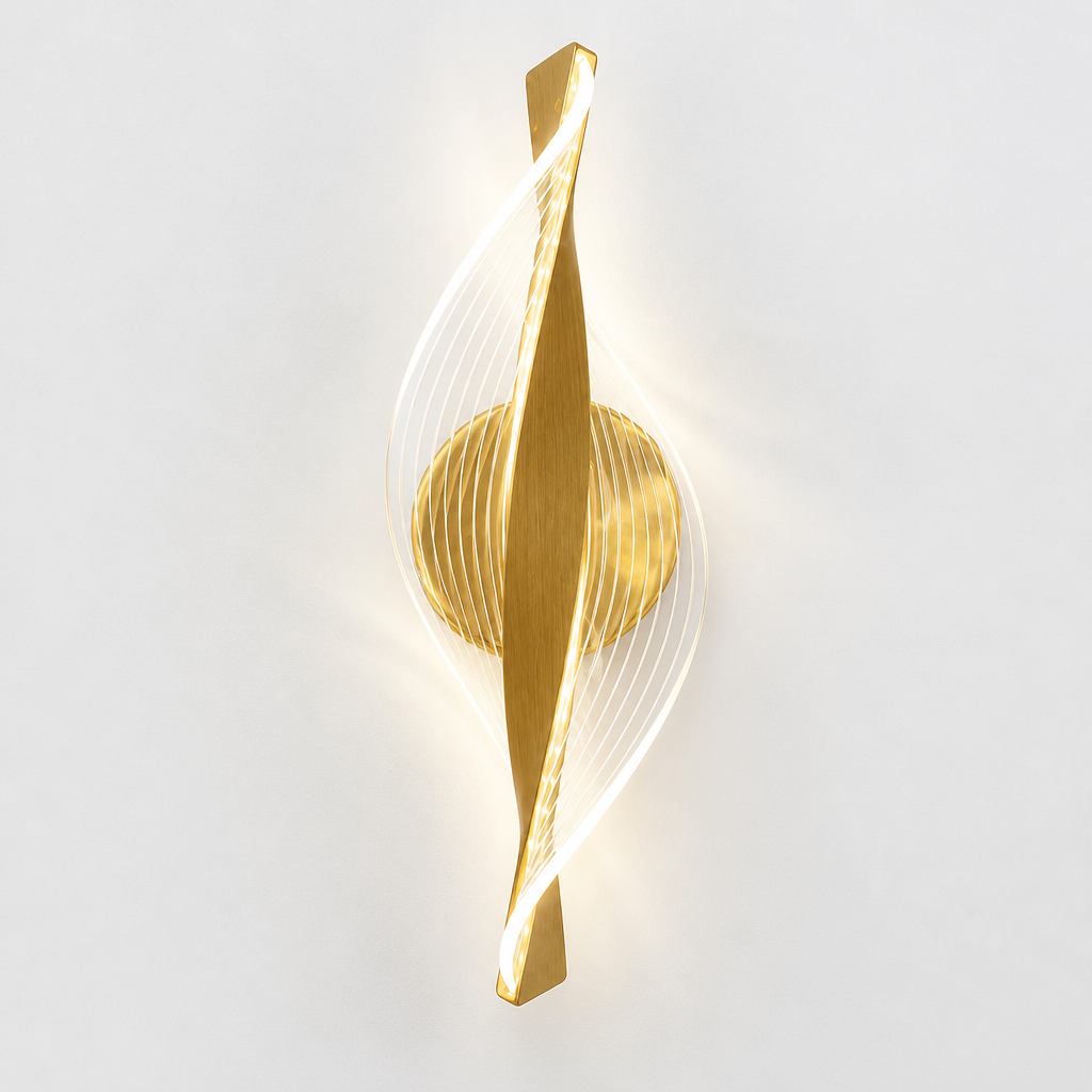 Modern Gold LED Snowflake Wall Sconce