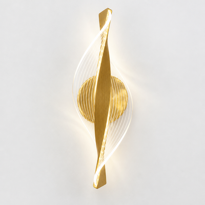Modern Gold LED Snowflake Wall Sconce