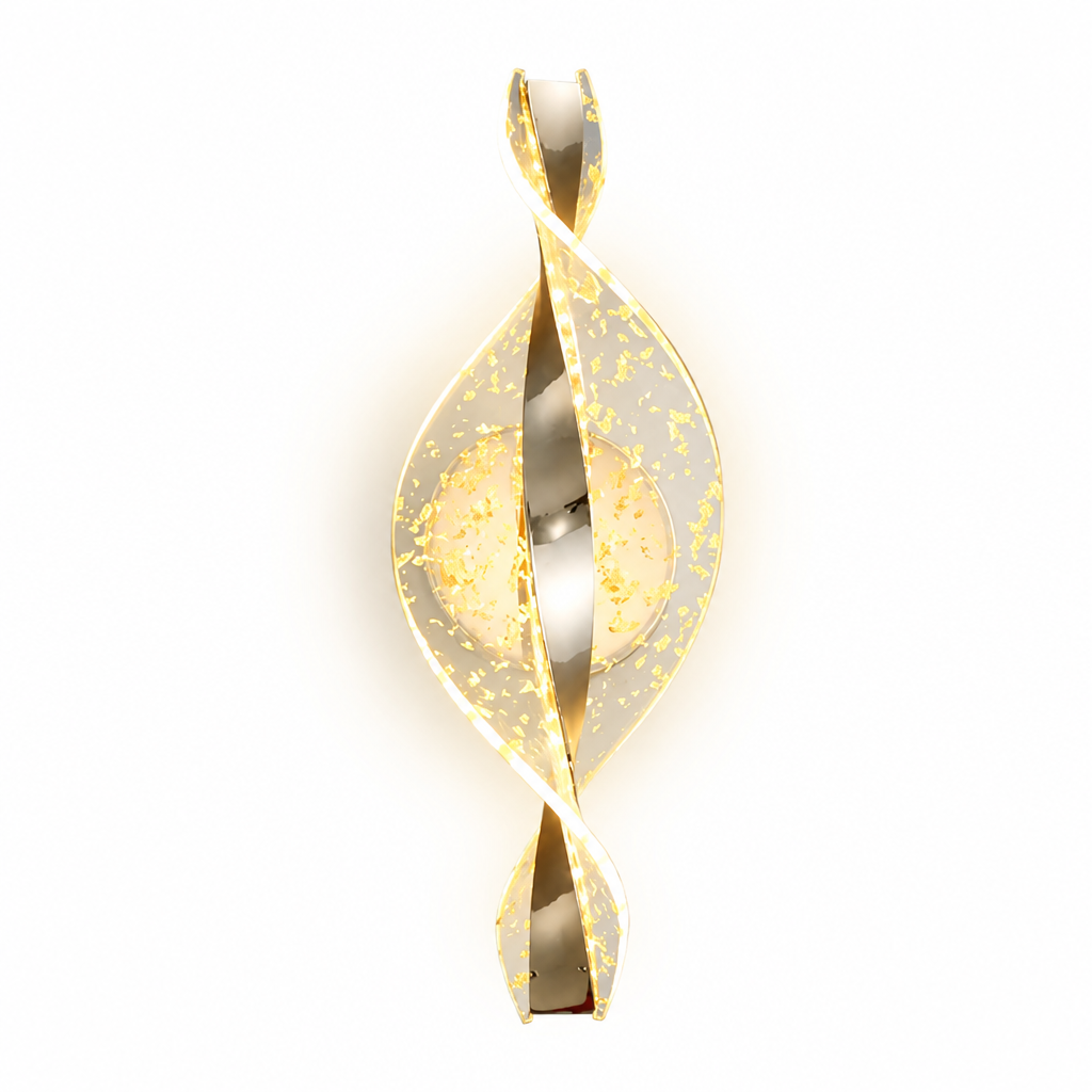 Modern Gold LED Snowflake Wall Sconce