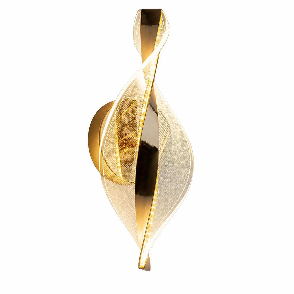 Modern Gold LED Snowflake Wall Sconce
