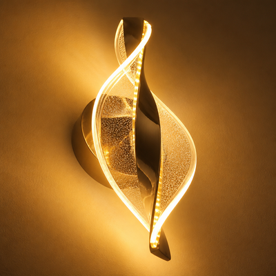 Modern Gold LED Snowflake Wall Sconce