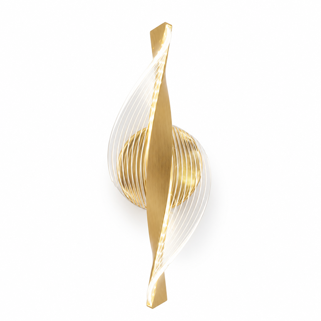 Modern Gold LED Snowflake Wall Sconce