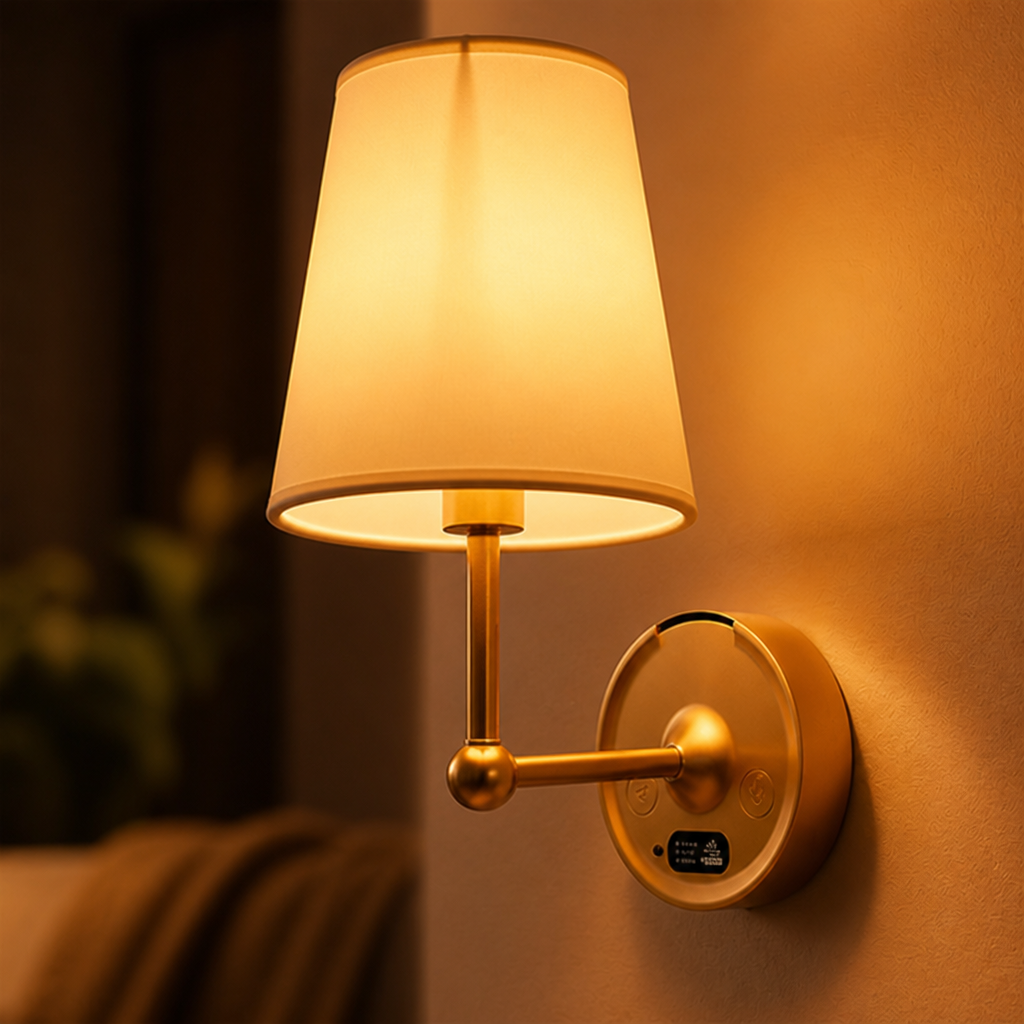 Modern Gold LED With Remote Wall Sconce
