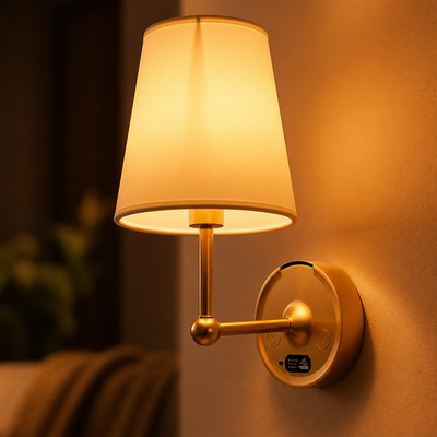 Modern Gold LED With Remote Wall Sconce