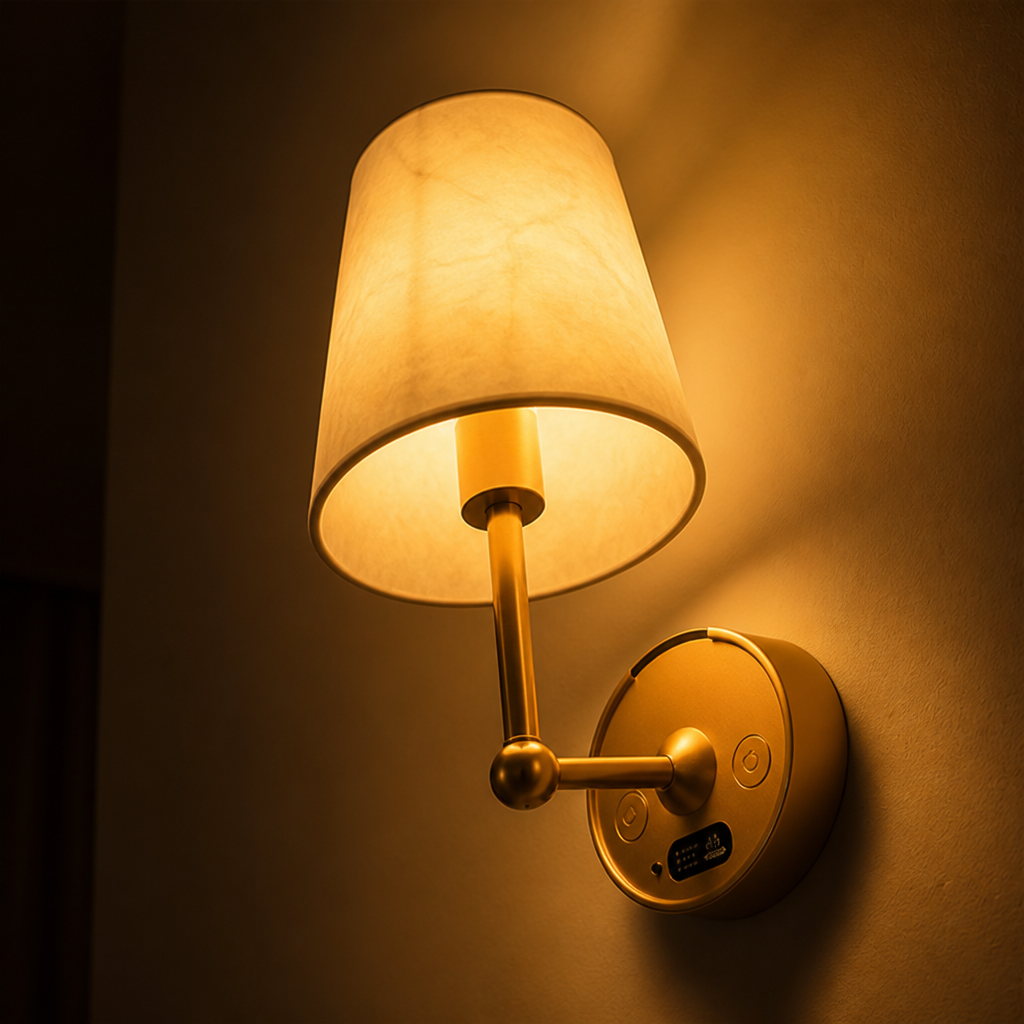 Modern Gold LED With Remote Wall Sconce