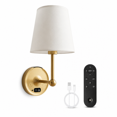 Modern Gold LED With Remote Wall Sconce