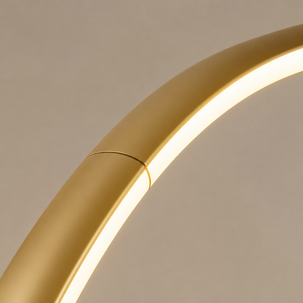 Modern Golden LED Arc Floor Lamp