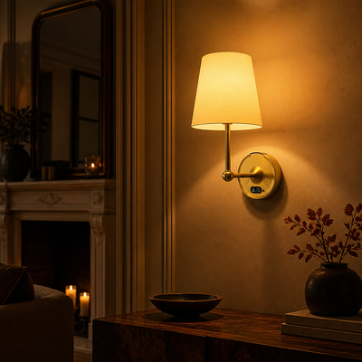 Modern Golden LED Touch Sensor Wall Sconce