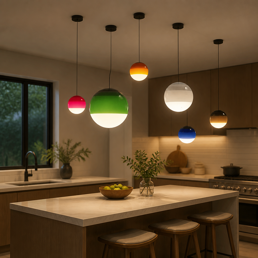 Modern Gradient Glass LED Pendant Light