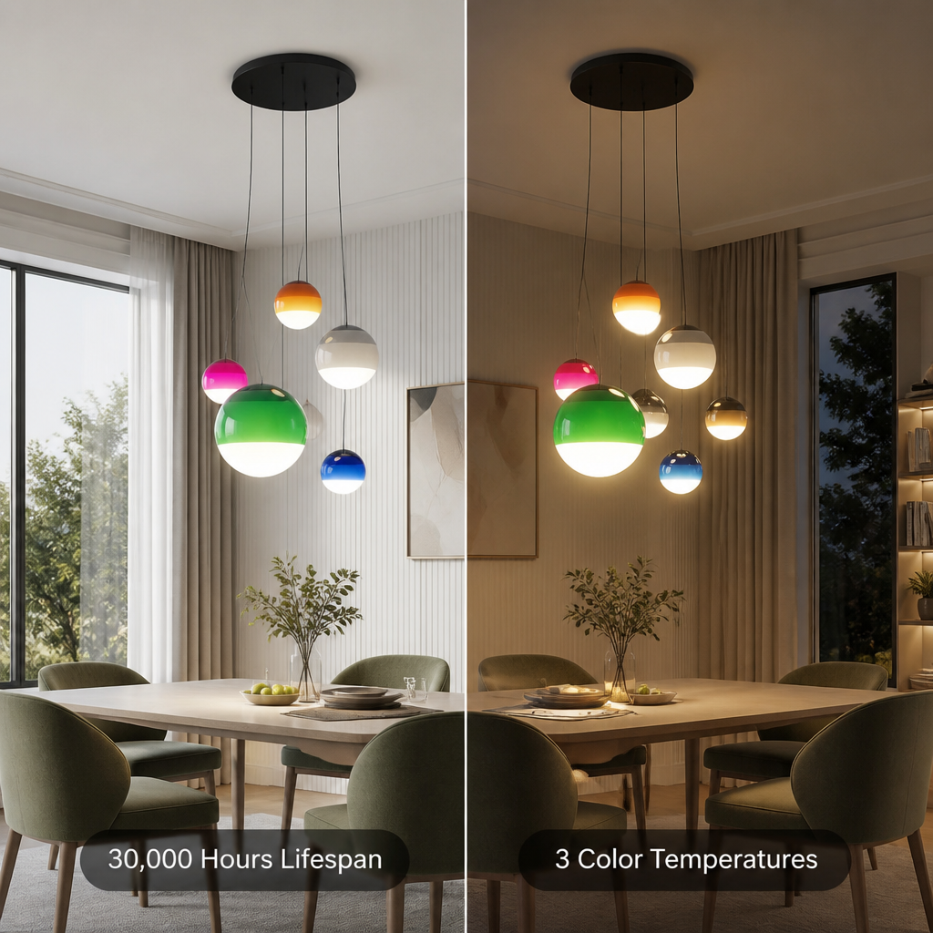 Modern Gradient Glass LED Pendant Light
