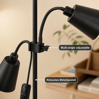 Modern Iron Dual-Head Floor Lamp