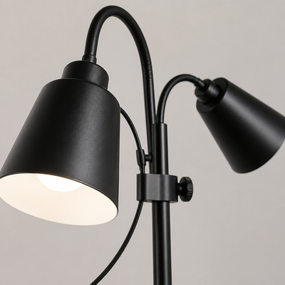 Modern Iron Dual-Head Floor Lamp