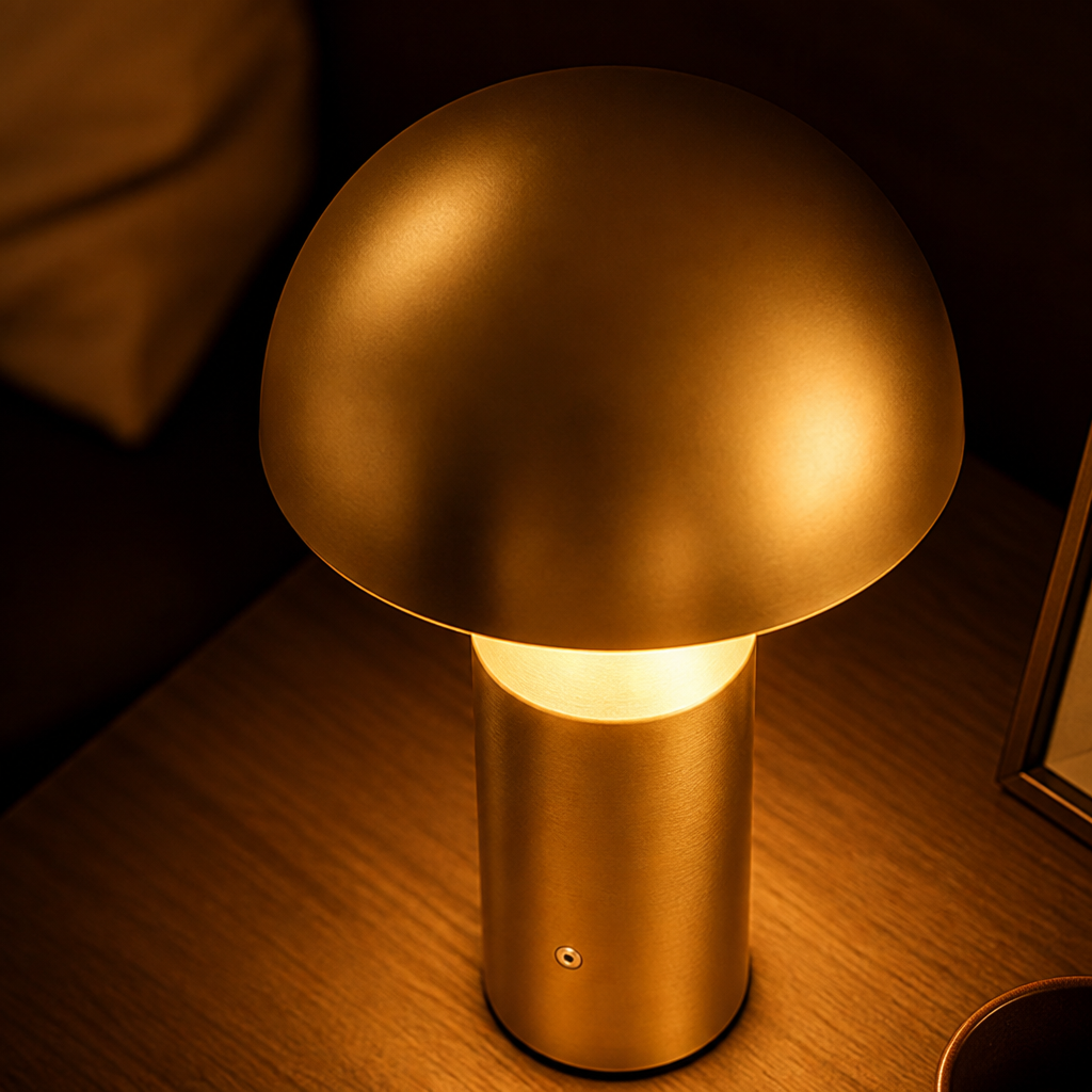 Modern Iron LED Mushroom Table Lamp