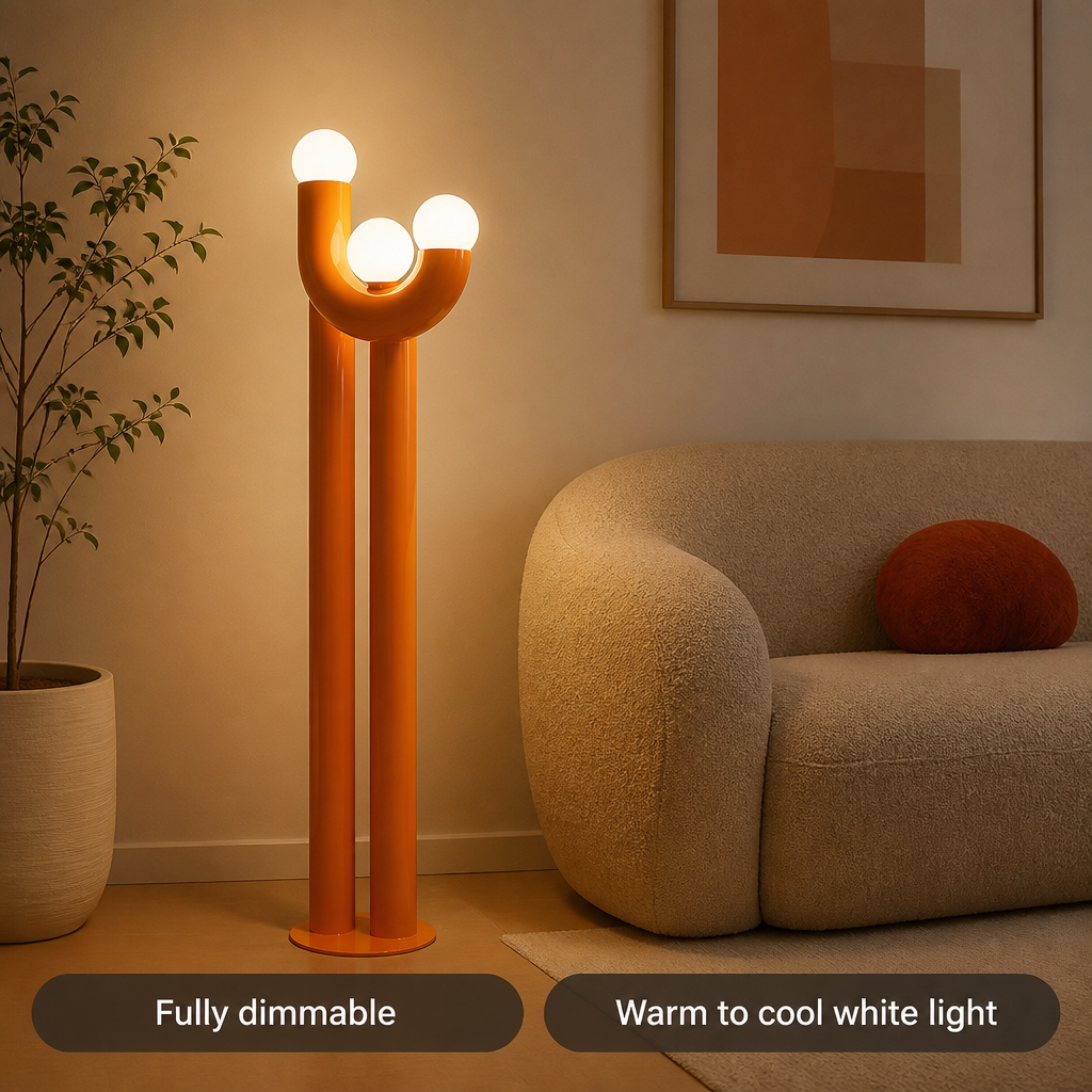 Modern Iron LED Vertical Art Floor Lamp