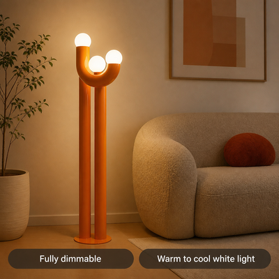 Modern Iron LED Vertical Art Floor Lamp