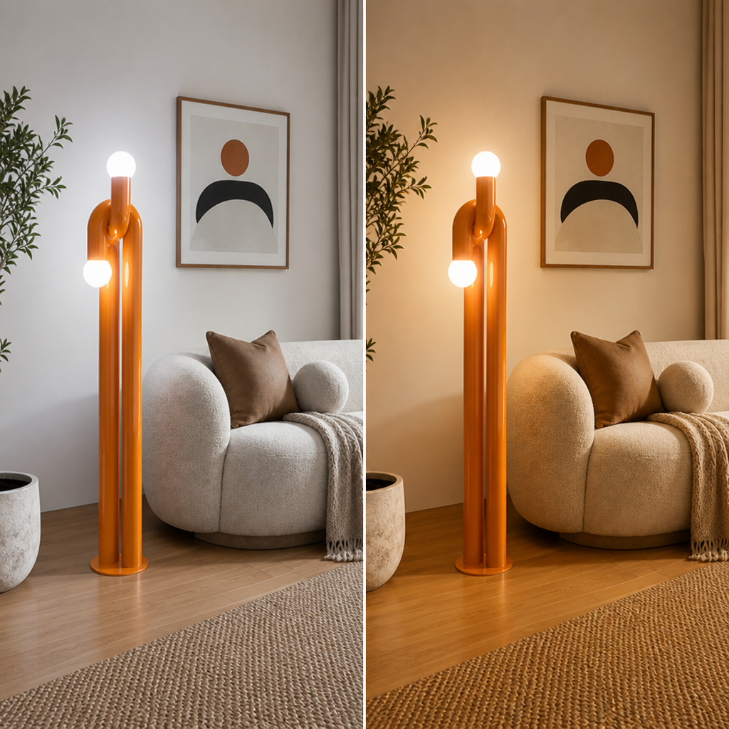 Modern Iron LED Vertical Art Floor Lamp