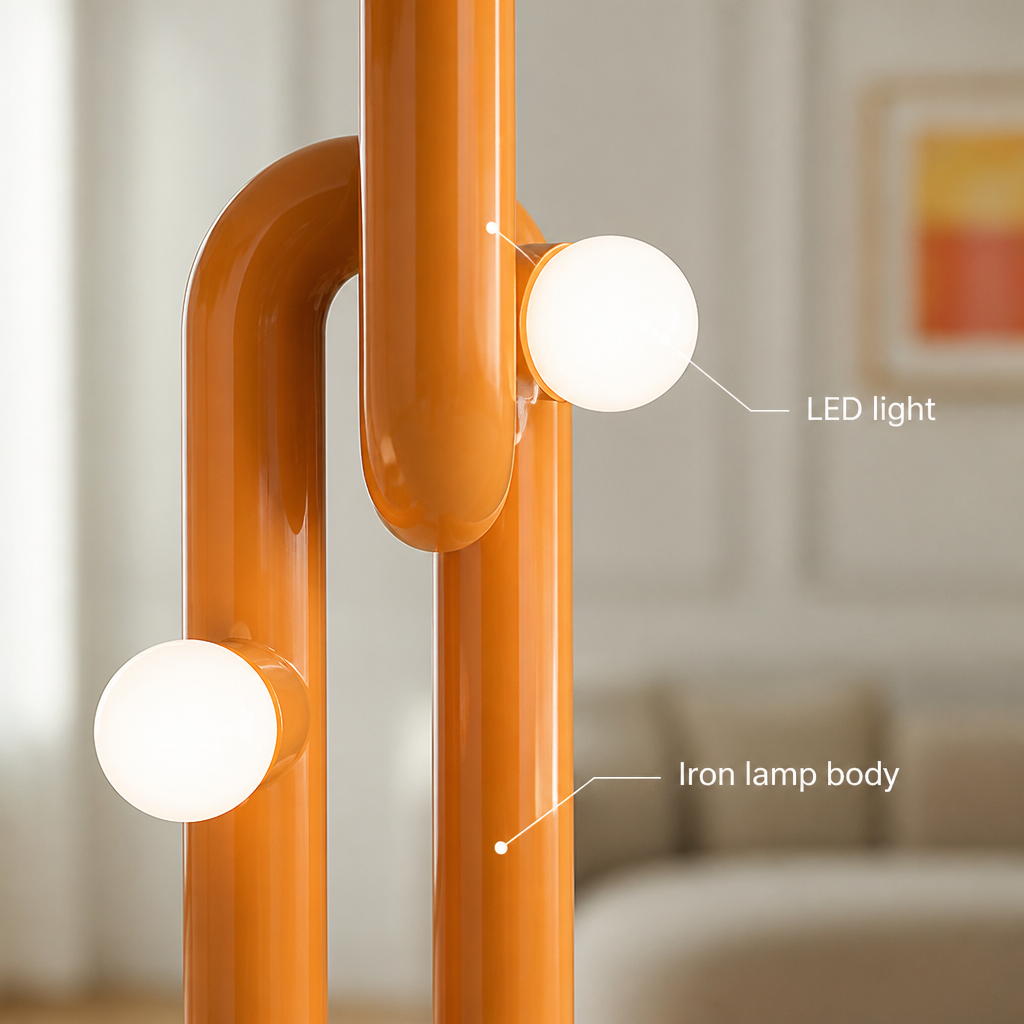 Modern Iron LED Vertical Art Floor Lamp