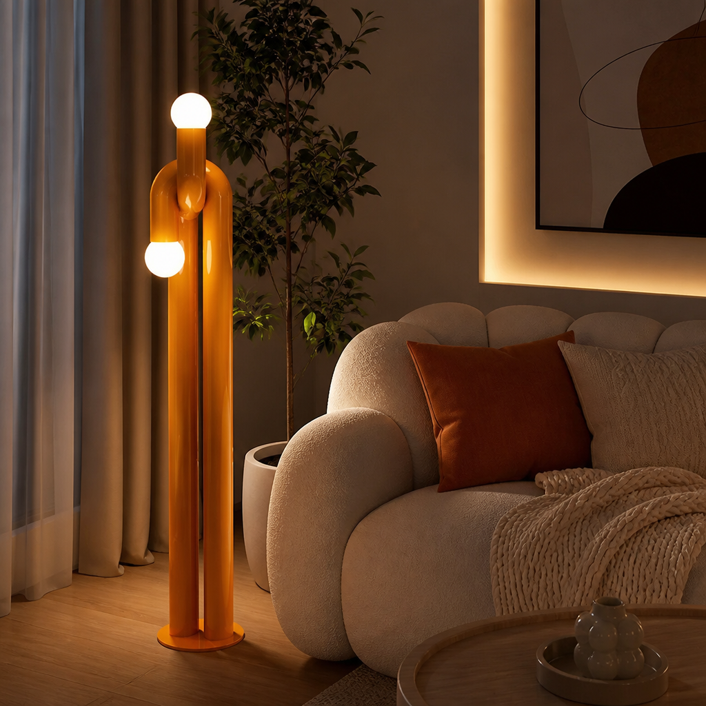 Modern Iron LED Vertical Art Floor Lamp