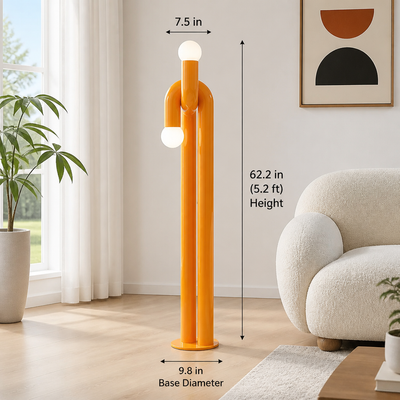 Modern Iron LED Vertical Art Floor Lamp