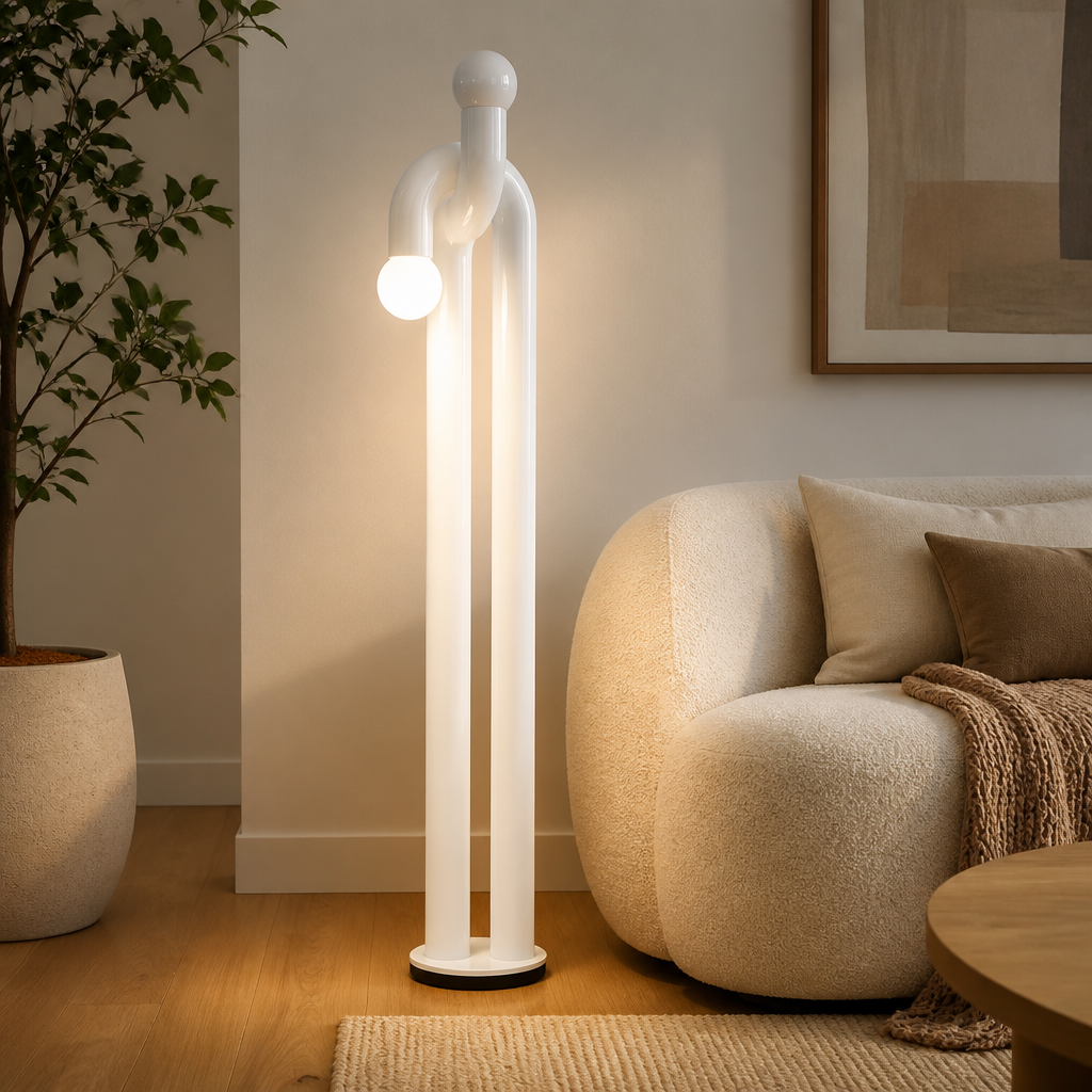 Modern Iron LED Vertical Art Floor Lamp