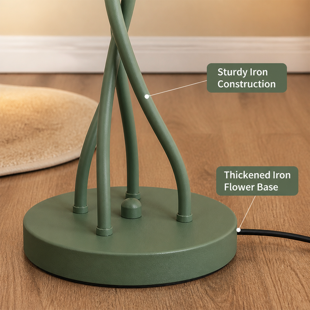 Modern Iron Rotating Flower Floor Lamp