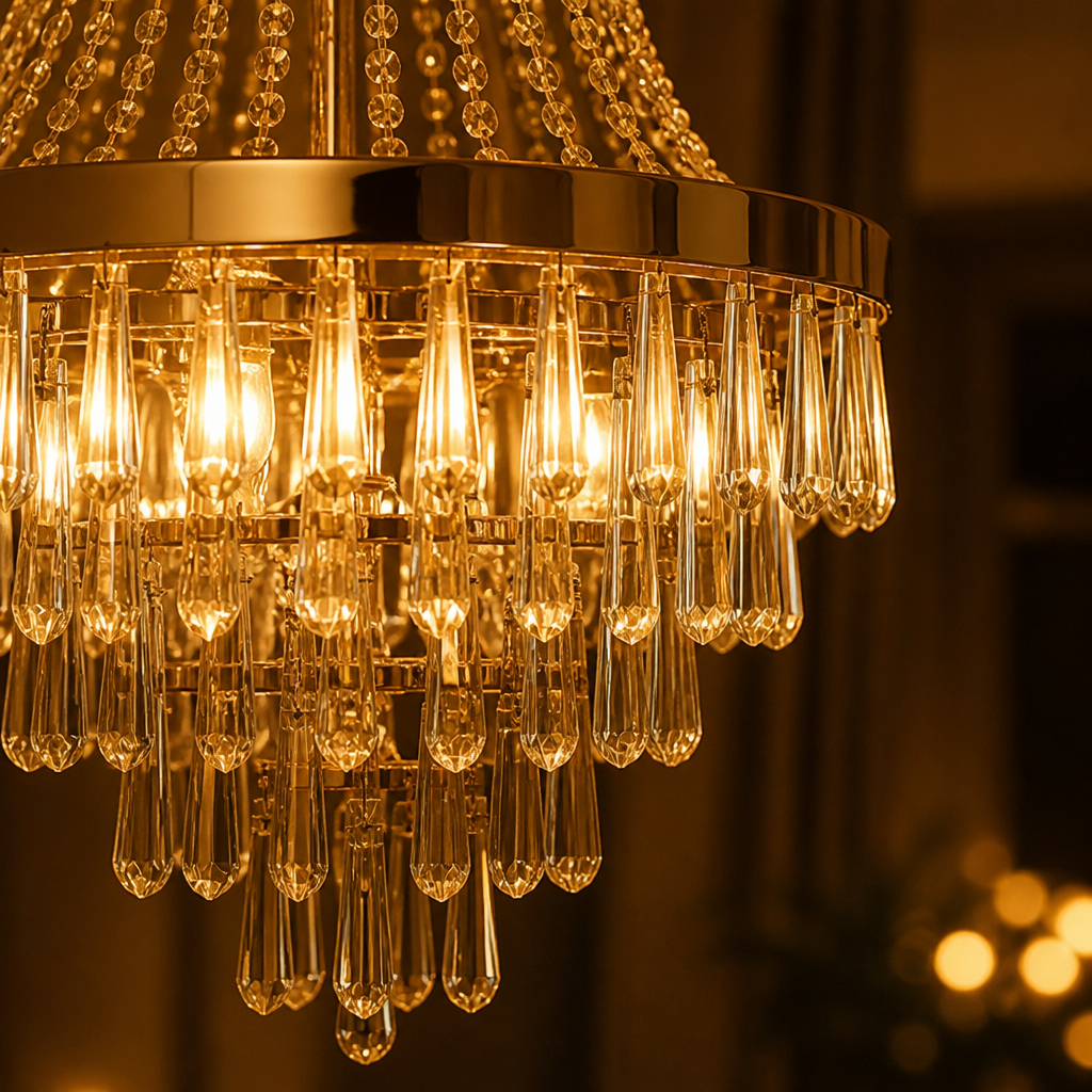 Modern K9 Crystal Adjustable Double-Layer Chandelier
