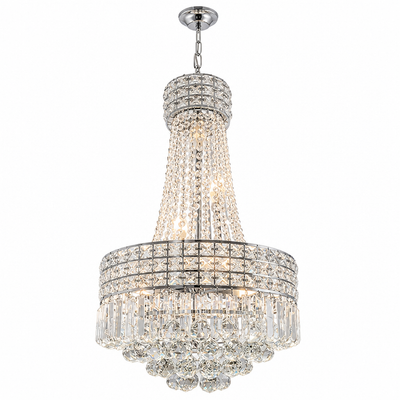 Modern K9 Crystal Adjustable Double-Layer Chandelier