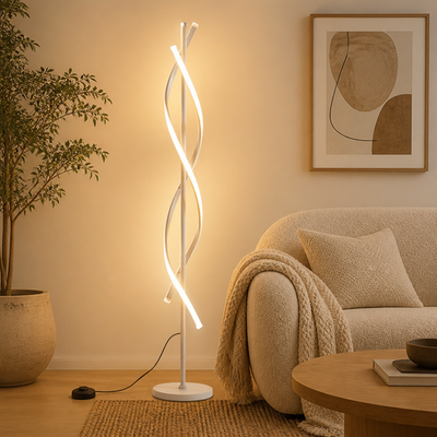 Modern LED Double Helix Floor Lamp