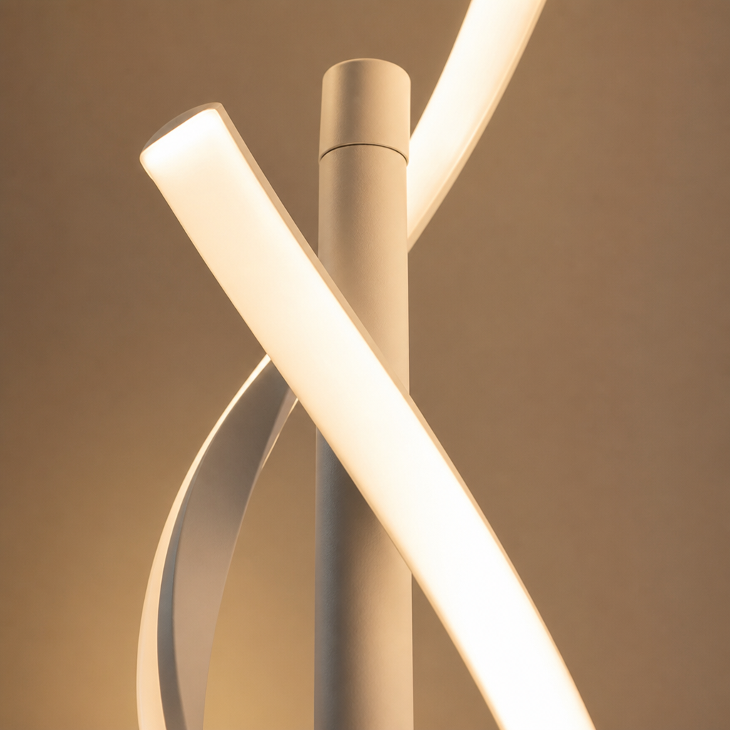 Modern LED Double Helix Floor Lamp