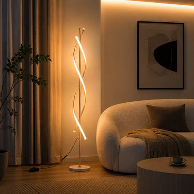 Modern LED Double Helix Floor Lamp