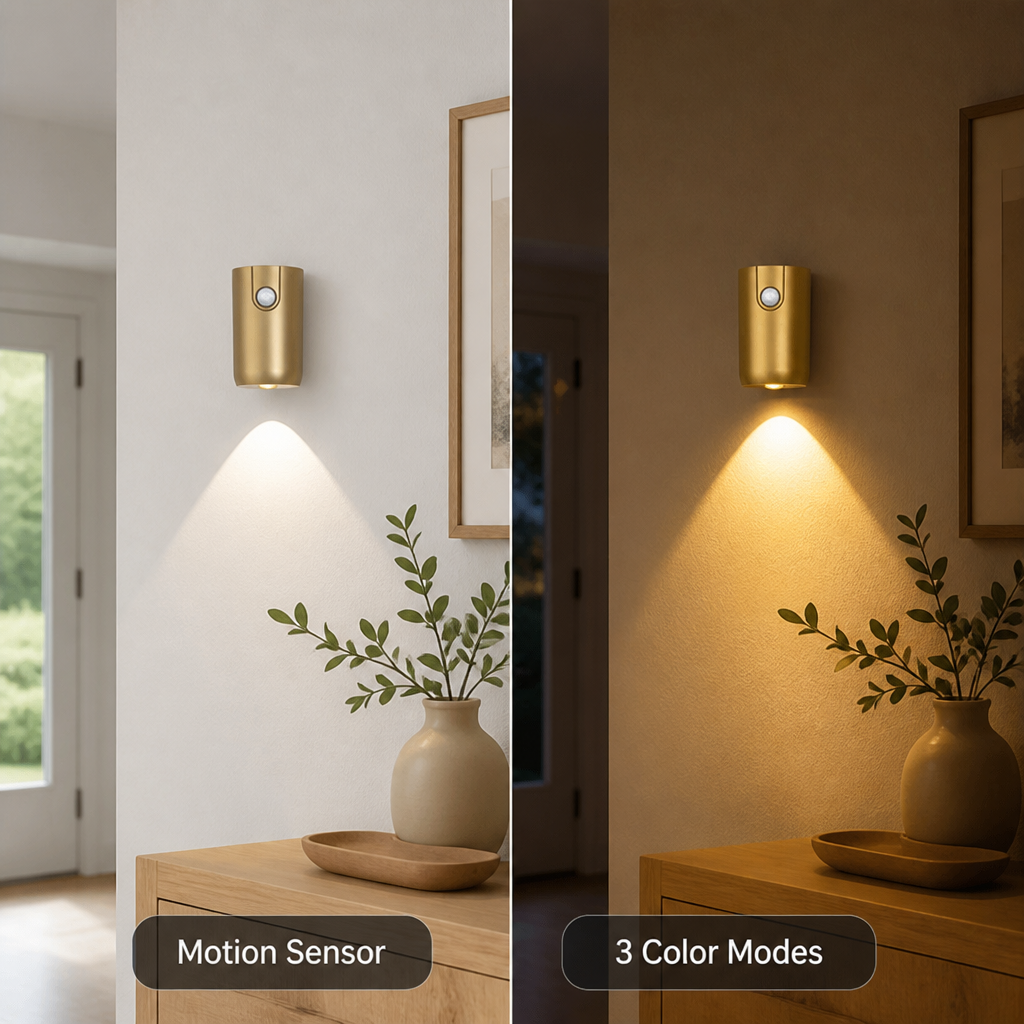 Modern LED Motion Sensor Wall Sconce