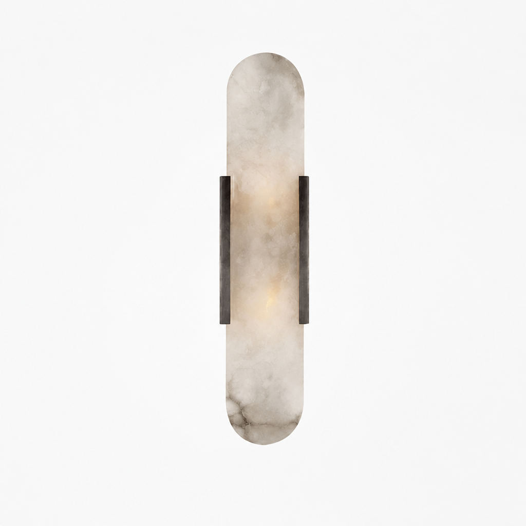 Modern Marble & Gold Wall Sconce