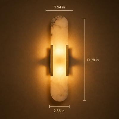 Modern Marble & Gold Wall Sconce