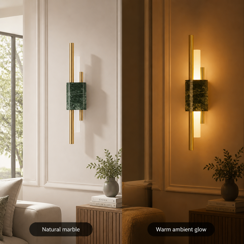 Modern Marble LED Strip Wall Sconce