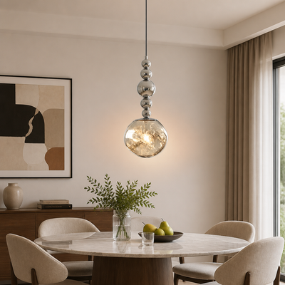 Modern Metal & Glass Pendant Light